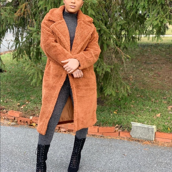 Faux Fur Teddy Over Coat - Picture 2 of 5